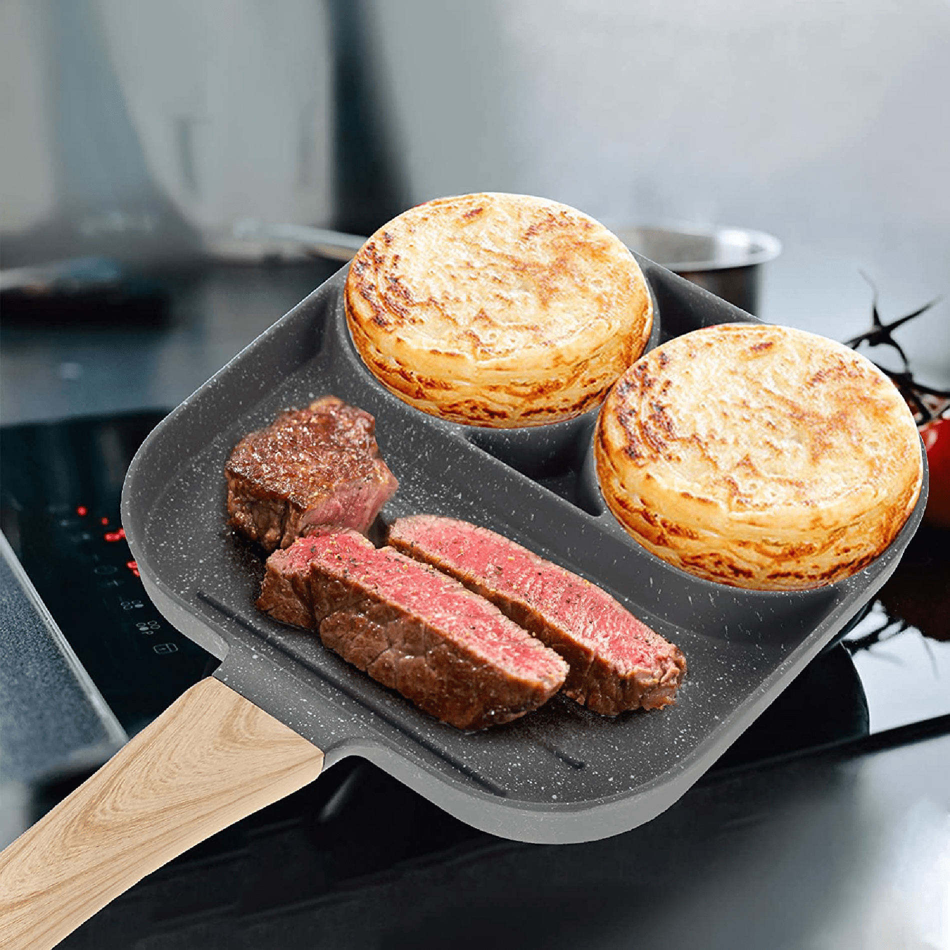 Sartén 3 en 1 ProCook™ | Multifuncional Antiadherente